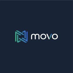 MOVO Logo Blue Background